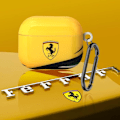 Miniatyrbillede 4 af 5: Etui til Airpods 3 Holdbar silikone karabinhage Ferrari Gul