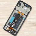 Pikkukuva 4 / 4: Samsung Galaxy A14 5G LCD-näyttö, kosketusnäyttö ja alkuperäinen musta Samsung-runko Svart