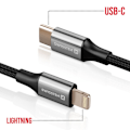 Miniatyrbild 3 av 5: USB-C till Lightning Tretornad Anti-knyts Swissten Svart Svart