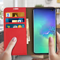 Miniatyrbillede 3 af 4: Etui - Samsung - Galaxy S10 Plus - Ægte læder - Video support - Rød Röd