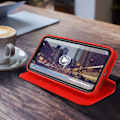 Miniatyrbillede 3 af 4: iPhone 11 Etui - AVIZAR - Folio Wallet Cover - Øko-læder Rød - Magnetisk - Supportfunktion Röd