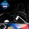 Pikkukuva 4 / 4: Suuntaava tupakansytytin - Yhteensopiva - Musta - 2 USB-porttia - QI-toiminto - 4,4A Svart