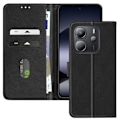 Miniatyrbillede 1 af 5: Etui til Xiaomi Redmi Note 14 4G Klap Portemonnaie og Videostøtte Sort Svart