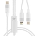 Miniatyrbillede 1 af 5: USB-C til Lightning-opladningskabel - LINQ - 60W - 1,2 m - Apple-kompatibel - Hurtig opladning Vit