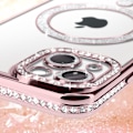 Pikkukuva 3 / 6: Timanttikotelo iPhone 14:lle - AVIZAR - Strassikivi Contour - Vaaleanpunainen - MagSafe Protection Rosa