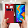 Miniatyrbillede 3 af 4: Huawei P30 Lite Etui - AVIZAR - Folio Læder Case - Rød - Video Støtte - Fuld Beskyttelse Röd