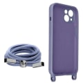 Miniatyrbillede 2 af 5: Coque iPhone 13 Mini - ADVAR Sel - Semi-hård - Justerbar snor 80cm - Lavendel - Unisex Lavendel
