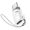 Pikkukuva 1 / 5: OTG-sovitin Micro-USB-naaras-USB C-uros Erittäin kompakti muotoilu XO valkoinen