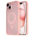 Pikkukuva 1 / 6: MagSafe-kuori iPhone 15 Matta Frosted Takapuoli Vaaleanpunainen Reuna Rosa