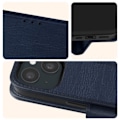 Miniatyrbild 4 av 5: Skal till iPhone 15 Plus - AVIZAR - Chesterfield - Stativfunktion - Blå Blå