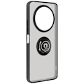 Miniatyrbillede 1 af 6: AVIZAR Hard Case til Xiaomi Redmi A3 - Metalring Support Funktion Sort - Glat - Blandet Svart