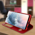 Pikkukuva 4 / 4: Etui Folio - AVIZAR - Samsung Galaxy M20 - Vaaleanoranssi - Tukitoiminto - Kaksoisikkuna Rosa