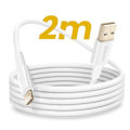 Miniatyrbillede 3 af 5: USB til Lightning Opladning og Hurtig Synkronisering Inkax Hvid Vit