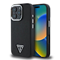 Pikkukuva 1 / 6: Kotelo iPhone 16 Prolle - Guess Triangle Graained MagSafe (GUHMP16LPGPGTSPSK) - musta