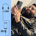 Miniatyrbild 3 av 5: LinQ USB-C Lightning till 3,5 mm jack 3,5 mm multi-tip ljudkabel 1,5 m
