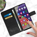 Miniatyrbillede 4 af 4: Housse Folio - AVIZAR - Samsung Galaxy A22 5G - Øko-læder - Sort - Video Støtte Svart