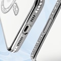 Pikkukuva 4 / 6: Coque Diamant pour iPhone 16 Pro Max MagSafe Contour Strass Argent Grå