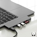 Miniatyrbillede 4 af 6: Hub Macbook Satechi Pro Hub Slim Grå, USB USB-C HDMI 4K Kortlæser