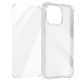 Miniatyrbillede 1 af 6: Cover til iPhone 15 Pro AVIZAR - Stødsikker forstærkede hjørner + 9H gennemsigtigt hærdet glas Transparent