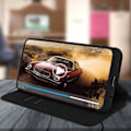 Miniatyrbillede 4 af 4: Cover til Samsung Galaxy A50 - AVIZAR - Folio Wallet Case - Eco-læder - Sort - Standfunktion Svart