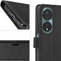 Miniatyrbillede 4 af 5: Pung etui til Honor 90 Smart - MAYAXESS - Sort - Standfunktion med håndledsrem Svart