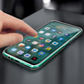 Pikkukuva 4 / 4: Kotelo ja suojakalvo - AVIZAR - Huawei P40 Lite - Jäykkä - 9H karkaistu lasi - Läpinäkyvä musta Klar svart