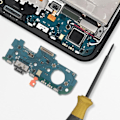 Pikkukuva 4 / 4: Alkuperäinen Samsung A35 USB-C latausliitin mikrofonilla ja Samsung-jack-liittimellä Musta Svart
