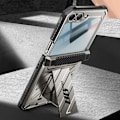 Miniatyrbild 3 av 5: Helkroppsfodral för Samsung Galaxy Z Flip 6 Stötsäkert Kickstand Support Supcase Grå Grå