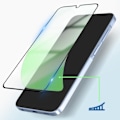 Pikkukuva 4 / 6: Karkaistu lasi - AVIZAR - Samsung Galaxy A15 - Läpinäkyvä musta - Ultraohut - 9H suoja Transparent