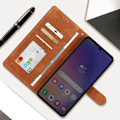 Miniatyrbillede 3 af 5: Taske til Samsung Galaxy A05 - AVIZAR - Børstet effekt imiteret læder - Brun strop kastanj