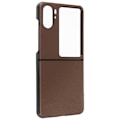 Miniatyrbillede 2 af 5: AVIZAR Taske til Oppo Find N2 Flip - Carbon Fiber Effect - Wraparound hjørner - Brun Kol