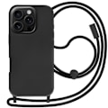 Miniatyrbild 1 av 4: Coque - Snodd - iPhone 16 Pro Max - Semi Hård - Soft Touch - Justerbar Nylon Snodd Svart