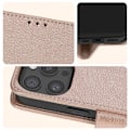 Pikkukuva 4 / 5: Kotelo iPhone 15 Prolle - AVIZAR - Chesterfield - Wallet Flip - Videotuki - Vaaleanpunainen Rosa