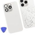 Pikkukuva 4 / 4: Täydellinen takaikkuna iPhone 15 Prolle - AVIZAR - Valkoinen - Integroitu MagSafe Vit