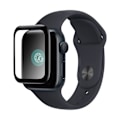 Miniatyrbillede 1 af 2: Skærmbeskyttelse til Apple Watch 5/6/SE 44mm i 3D hærdet glas - transparent Svart