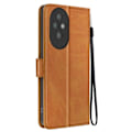 Miniatyrbild 1 av 5: Fodral för Honor 200 Pro - AVIZAR - Handledsrem Flip Wallet Support - Brun - Halvstyv - Syntet kastanj