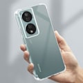 Miniatyrbillede 4 af 6: Silikonetui til Honor 90 Smart - JAYM - Forstærkede hjørner - Anti-drop 2m - Tyndt og gennemsigtigt design Transparent