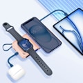 Miniatyrbillede 3 af 4: MagSafe Nødlader 10000 mAh med Lightning- og USB C-kabel 3mk Rosa