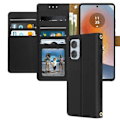 Miniatyrbild 2 av 5: Fodral för Motorola Edge 50 Fusion Dragkedja Video Support Svart Svart