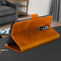 Miniatyrbillede 2 af 4: Folio-etui - AVIZAR - Oppo A9 2020 / A5 2020 - Øko-læder - Brun - Standerfunktion kastanj