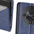 Miniatyrbillede 4 af 6: Pung etui til Honor Magic 6 Lite 5G - AVIZAR - Midnight Blue prismemønster - Halvstivt - Flap Blå