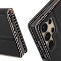 Miniatyrbillede 3 af 6: Taske til Samsung S24 Ultra - AVIZAR - Wallet Support Magnetic Flap - Sort Svart