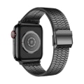 Miniatyrbillede 1 af 5: Armbånd til Apple Watch 41mm / 40mm / 38 mm Square Links Stål Sort