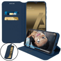 Miniatyrbild 2 av 4: Mobilfodral - Samsung - Galaxy A20e - Ekoskinn - Videostöd - Mörkblå Midnattsblå
