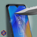 Miniatyrbillede 4 af 4: Beskyttelsesfilm - TCL - 20 SE - Hærdet Glas 9H - Affasede Kanter - Gennemsigtig Hvid