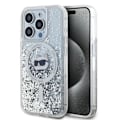Pikkukuva 1 / 4: Kova kuori - Karl Lagerfeld - Nestemäinen kimalle Choupette-pää - Läpinäkyvä - iPhone 15 Pro Max - MagSafe Klar