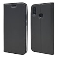 Miniatyrbillede 1 af 4: Sort autoabsorberet PU-cover til Huawei P20 Lite
