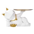 Pikkukuva 1 / 3: Kodinsisustus Kissapatsas 3D Resin Geometrinen mallitasku TechKidz White