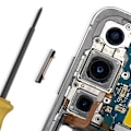 Miniatyrbillede 4 af 4: Volumenknap til Samsung Galaxy S24 og S24 Plus Sølv - AVIZAR - Grå - 12 g Grå