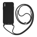 Miniatyrbillede 1 af 5: Coque iPhone XS Max - AVIZAR - Semi-rigid - Nylon snor 80cm - Sort - Unisex Svart
